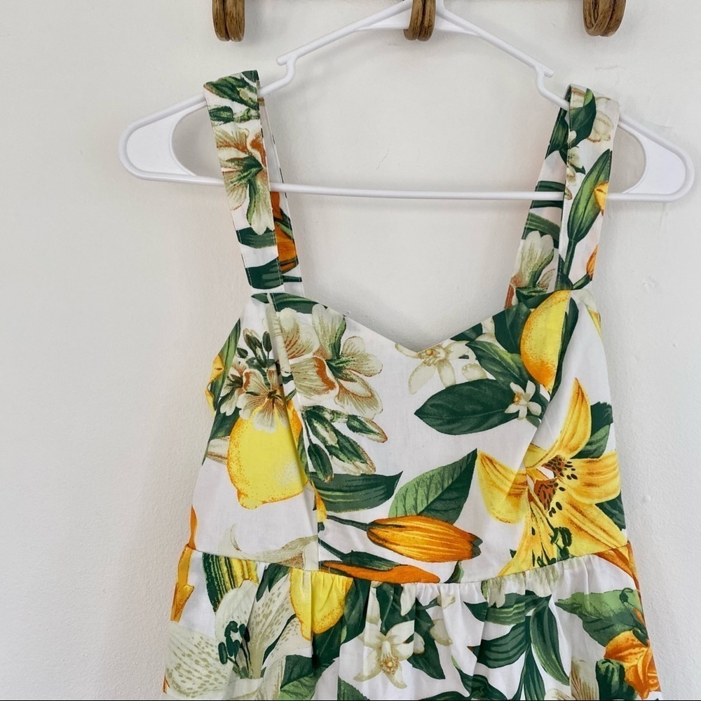 Marled Lemon White Yellow & Green Summer Dress - Picture 2 of 9